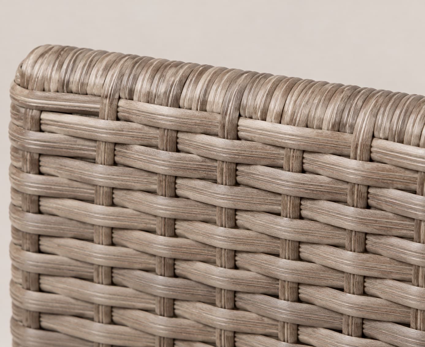 Hand-woven all-weather PE rattan wicker close-up