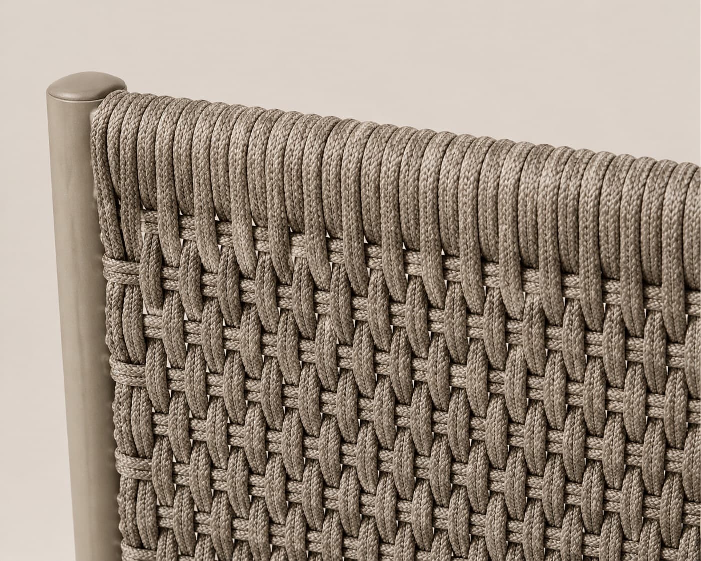 Braided outdoor rope weave detail